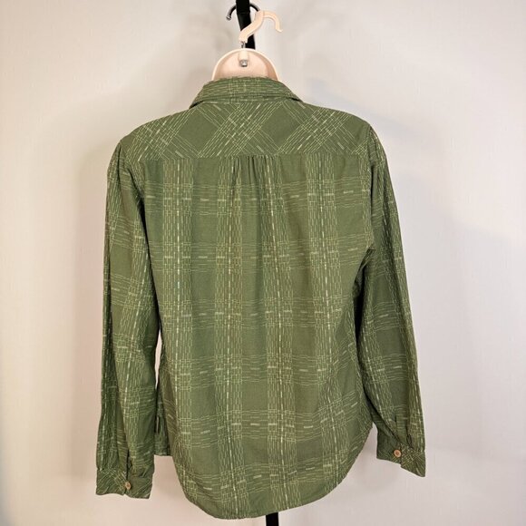 Woolrich Women's Green Button Down Top - Size XS - Picture 2 of 6